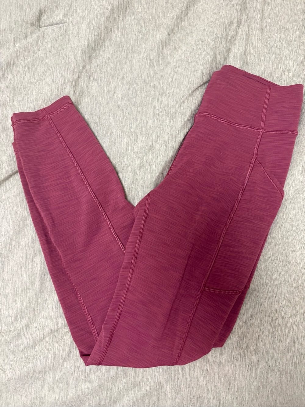 Invigorate High-Rise Legging Heathered Mulled Wine Size 4